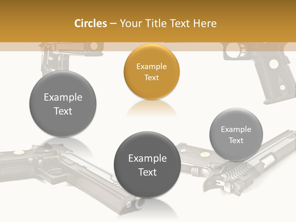 Automatic Compact Firearm PowerPoint Template