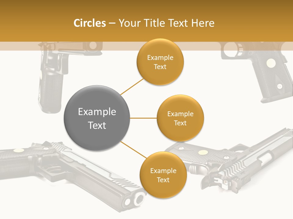 Automatic Compact Firearm PowerPoint Template
