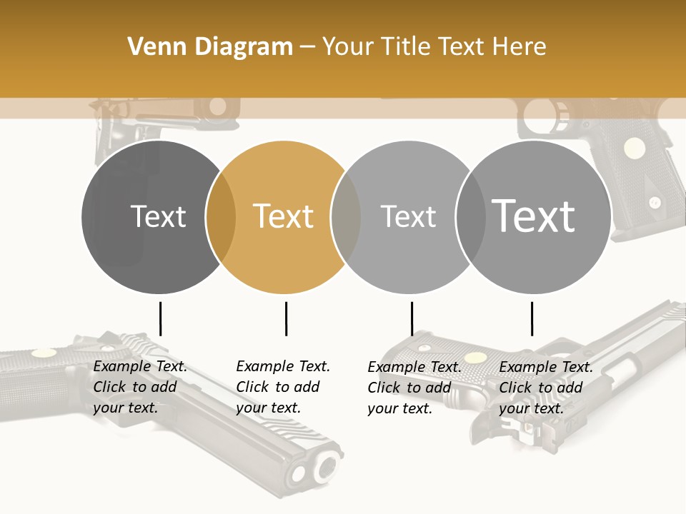 Automatic Compact Firearm PowerPoint Template