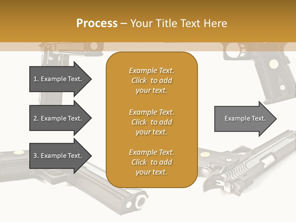 Automatic Compact Firearm PowerPoint Template