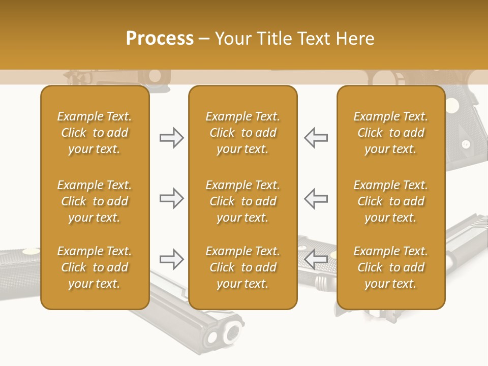 Automatic Compact Firearm PowerPoint Template