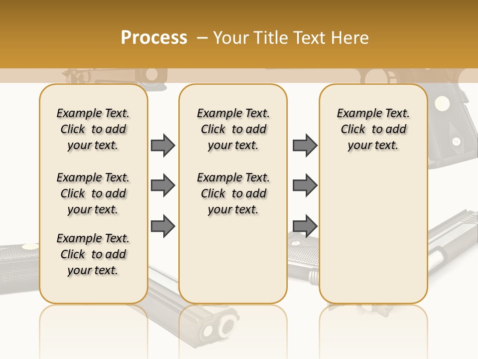Automatic Compact Firearm PowerPoint Template