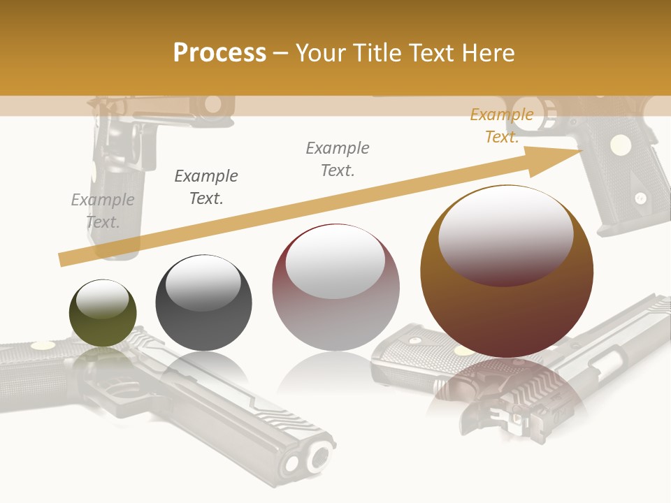 Automatic Compact Firearm PowerPoint Template