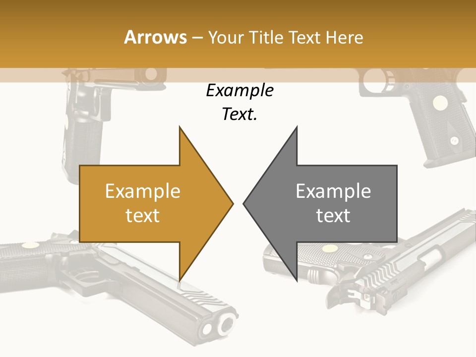 Automatic Compact Firearm PowerPoint Template