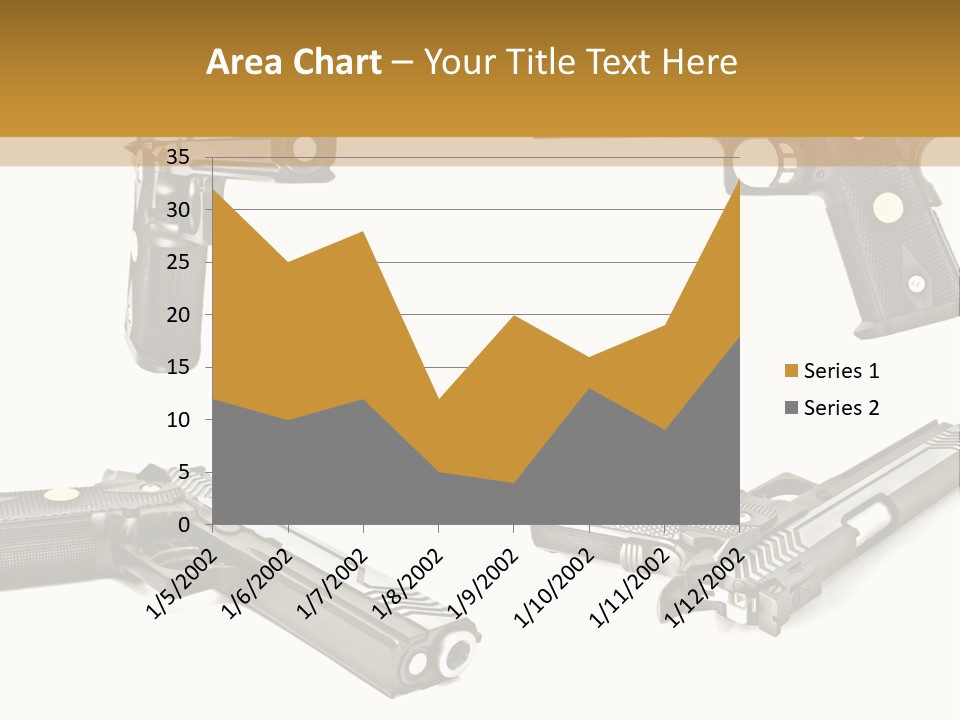 Automatic Compact Firearm PowerPoint Template