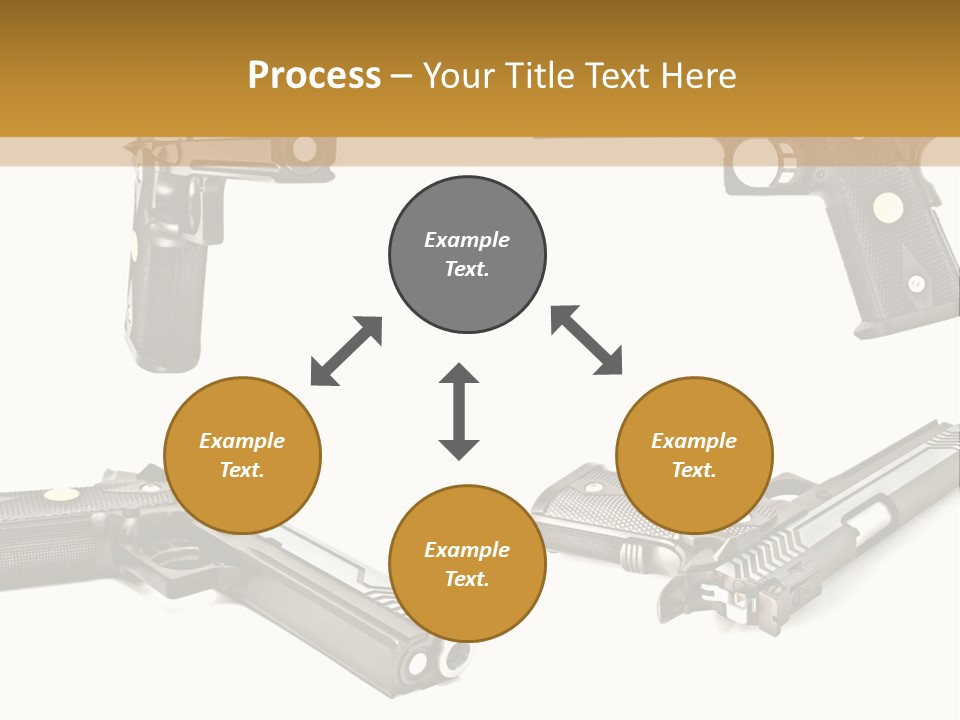 Automatic Compact Firearm PowerPoint Template