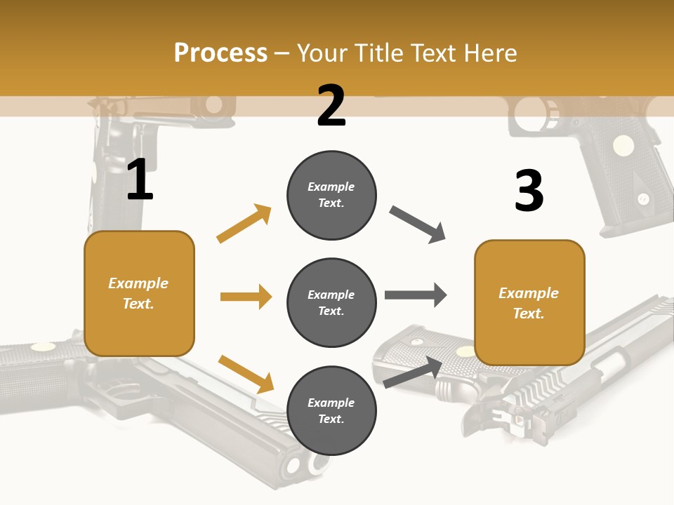 Automatic Compact Firearm PowerPoint Template