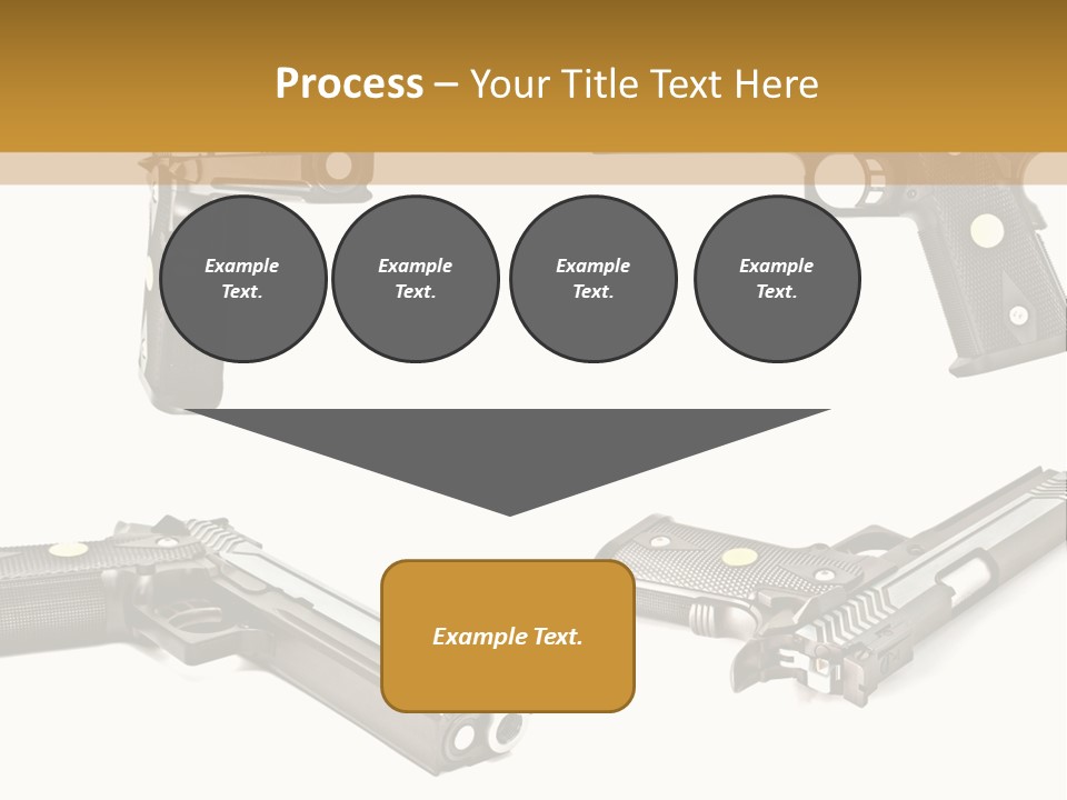 Automatic Compact Firearm PowerPoint Template