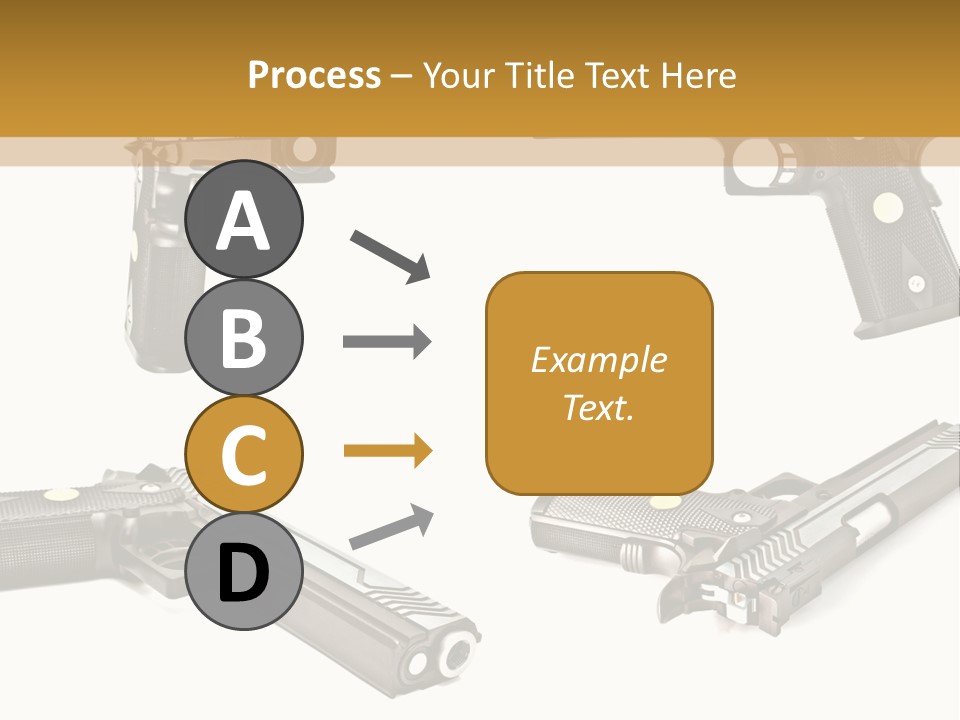 Automatic Compact Firearm PowerPoint Template