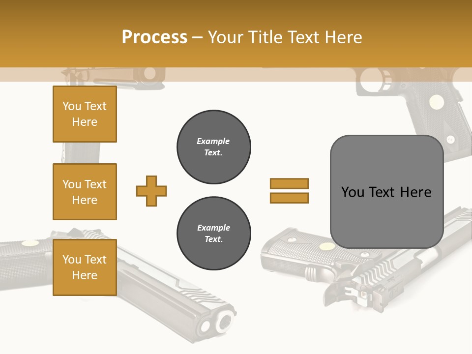 Automatic Compact Firearm PowerPoint Template
