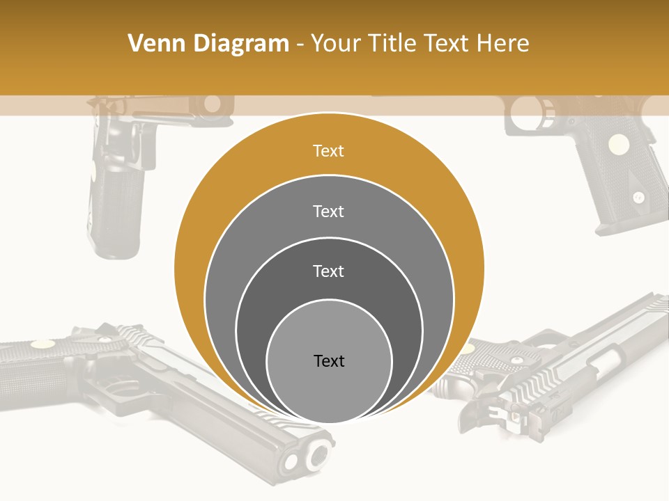 Automatic Compact Firearm PowerPoint Template