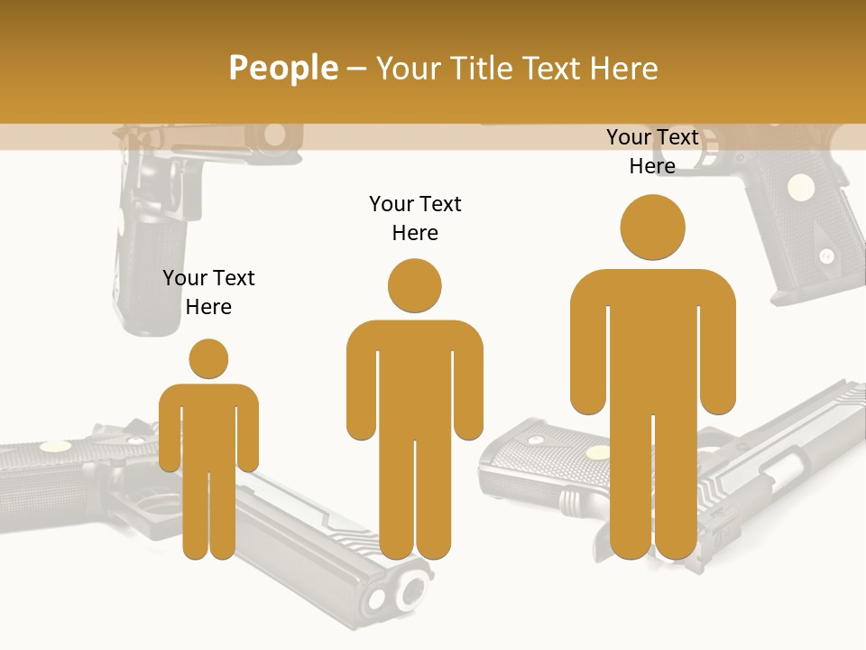 Automatic Compact Firearm PowerPoint Template