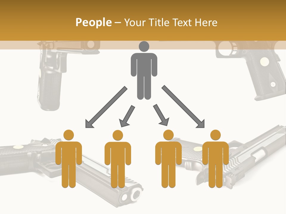 Automatic Compact Firearm PowerPoint Template
