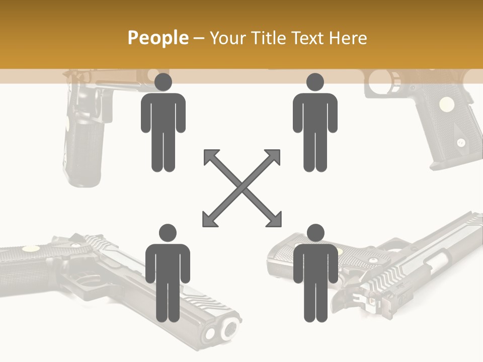 Automatic Compact Firearm PowerPoint Template