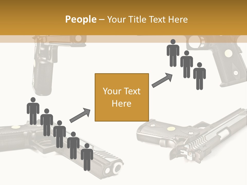 Automatic Compact Firearm PowerPoint Template