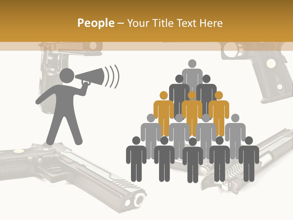 Automatic Compact Firearm PowerPoint Template