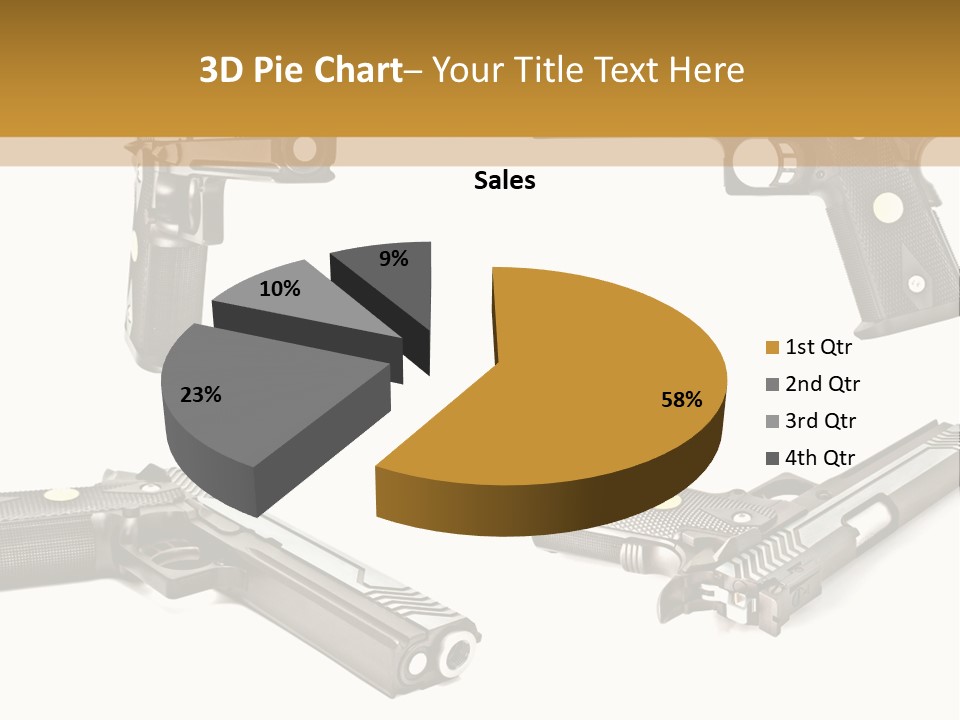 Automatic Compact Firearm PowerPoint Template