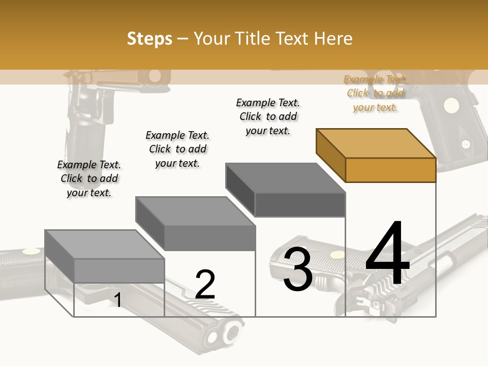 Automatic Compact Firearm PowerPoint Template