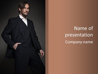 Sofa Male Cool PowerPoint Template
