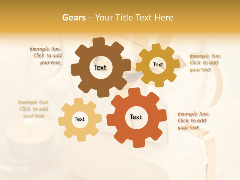 Bright Decorated Golden PowerPoint Template