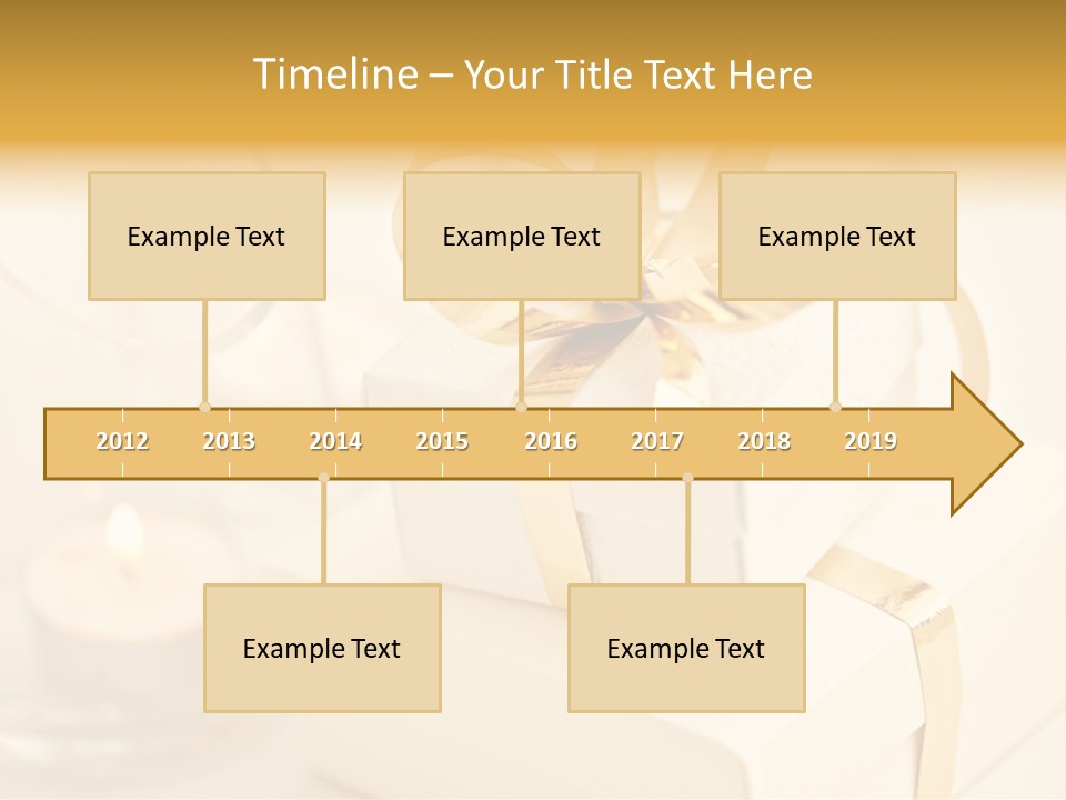 Bright Decorated Golden PowerPoint Template