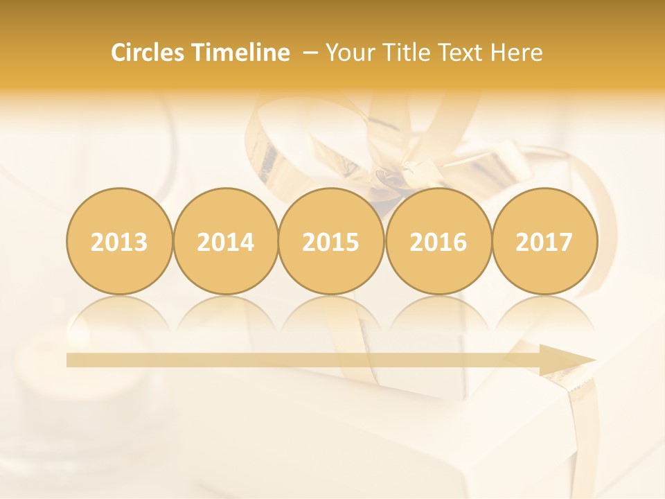 Bright Decorated Golden PowerPoint Template