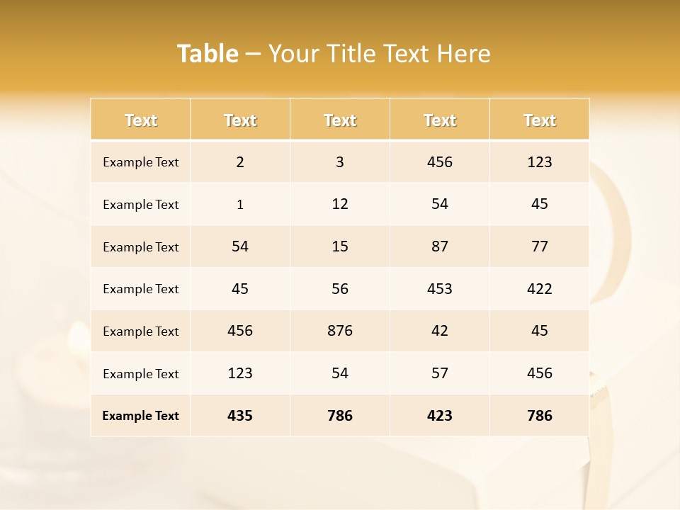 Bright Decorated Golden PowerPoint Template