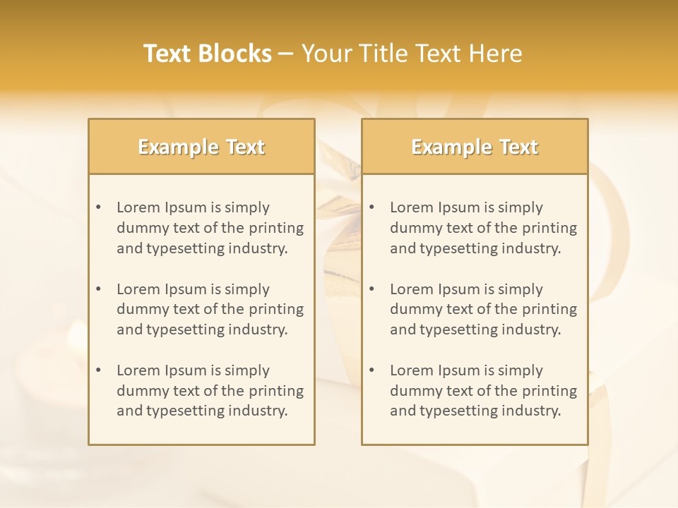 Bright Decorated Golden PowerPoint Template