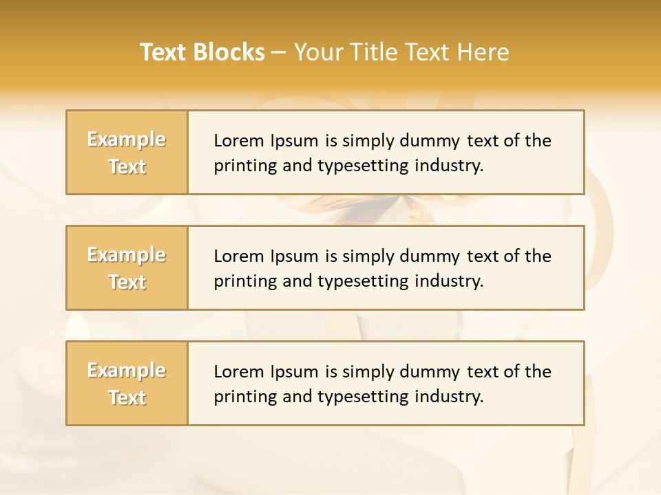 Bright Decorated Golden PowerPoint Template