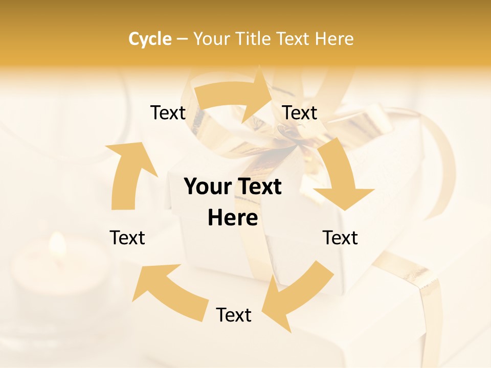 Bright Decorated Golden PowerPoint Template