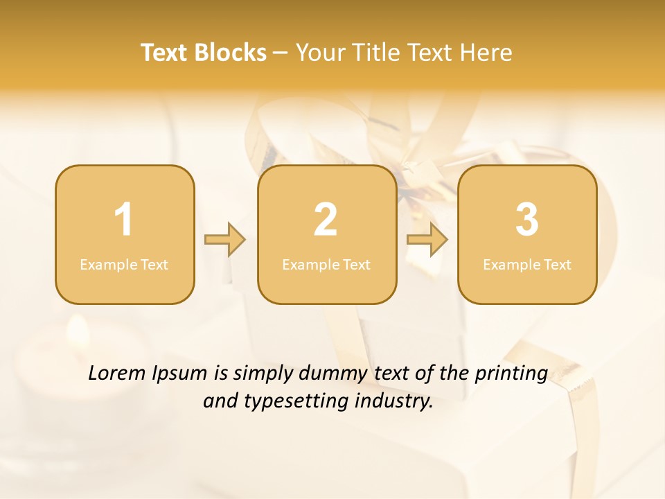 Bright Decorated Golden PowerPoint Template