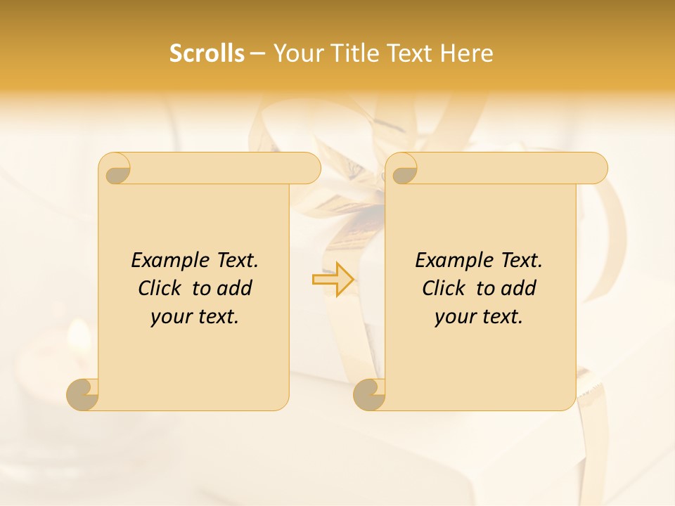 Bright Decorated Golden PowerPoint Template