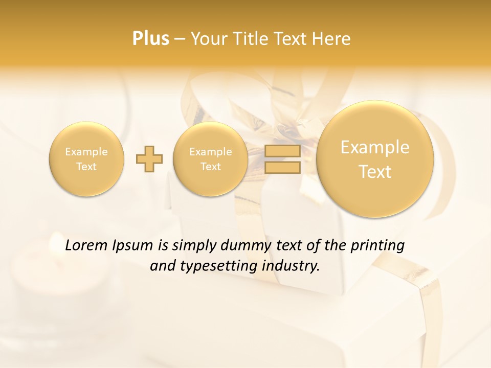 Bright Decorated Golden PowerPoint Template