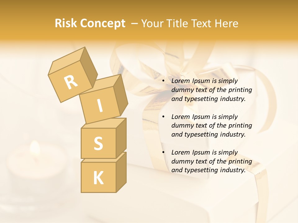 Bright Decorated Golden PowerPoint Template