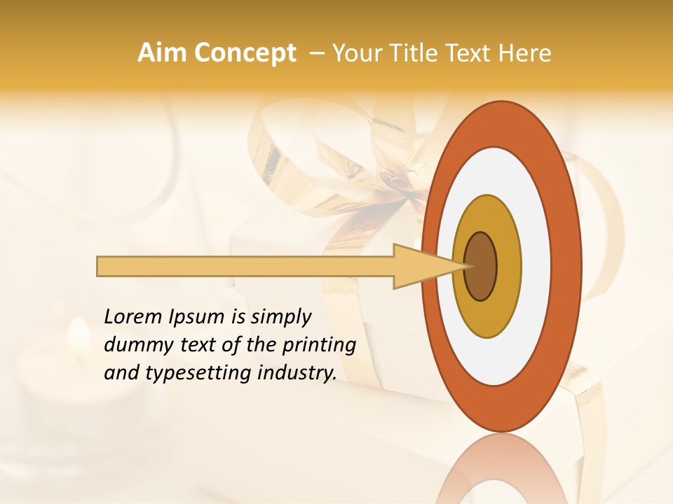 Bright Decorated Golden PowerPoint Template