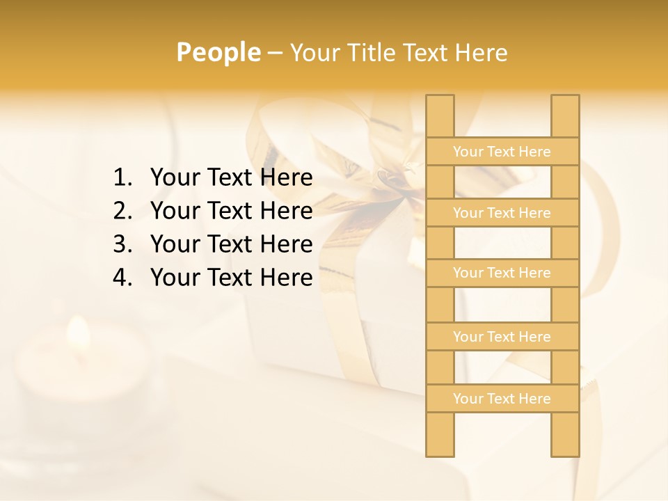 Bright Decorated Golden PowerPoint Template