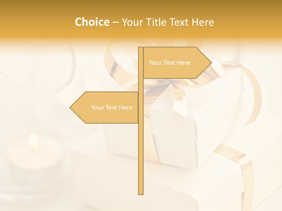 Bright Decorated Golden PowerPoint Template