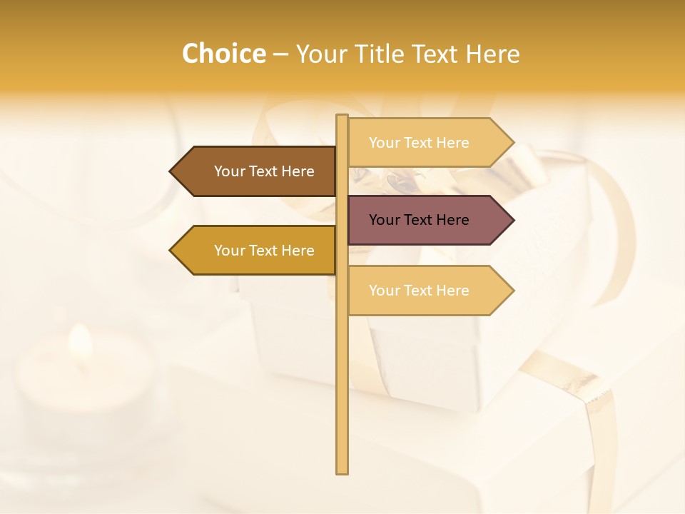 Bright Decorated Golden PowerPoint Template