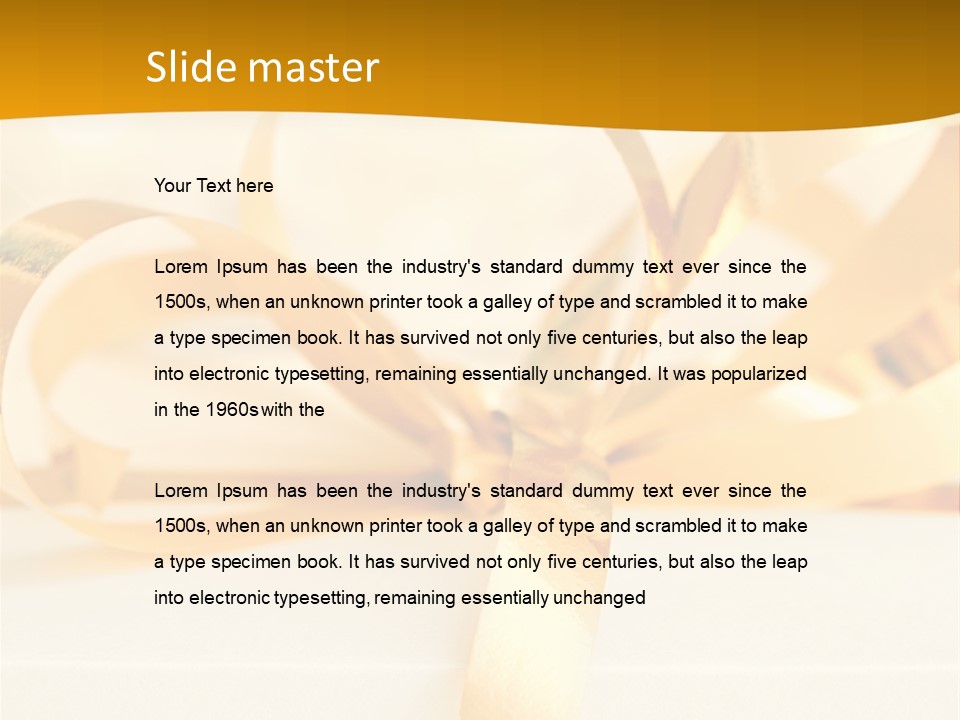 Gold Wedding Decorated PowerPoint Template