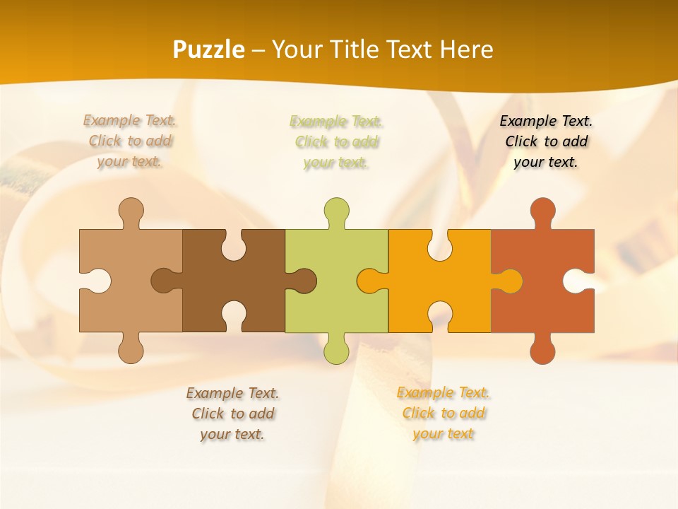 Gold Wedding Decorated PowerPoint Template