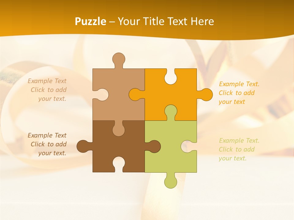 Gold Wedding Decorated PowerPoint Template