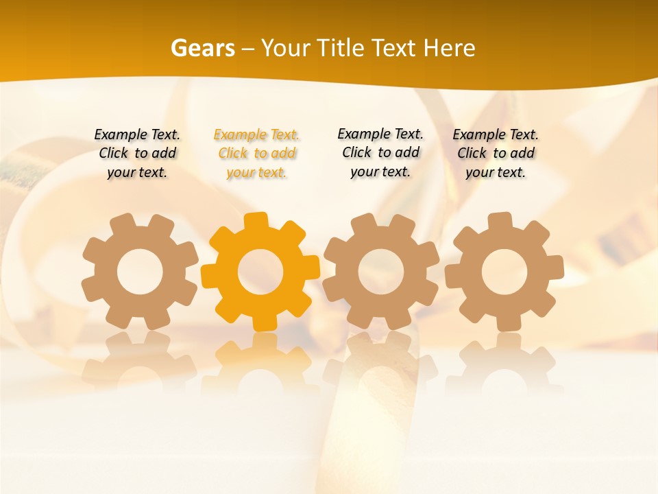 Gold Wedding Decorated PowerPoint Template