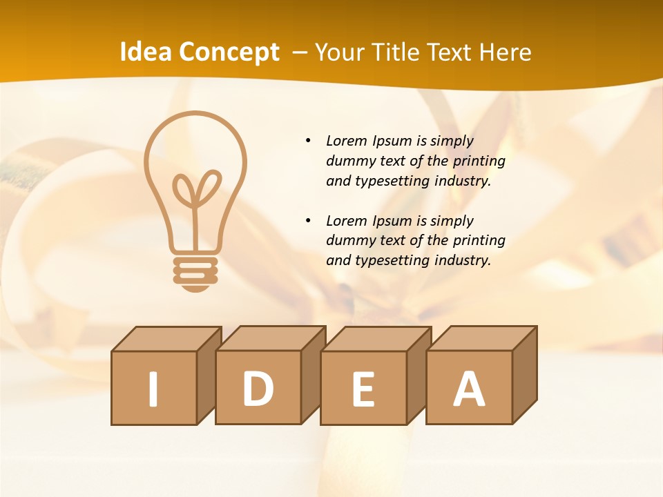 Gold Wedding Decorated PowerPoint Template