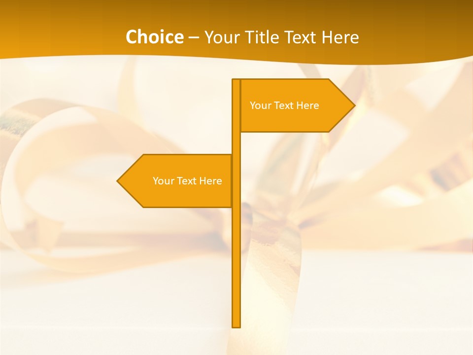 Gold Wedding Decorated PowerPoint Template