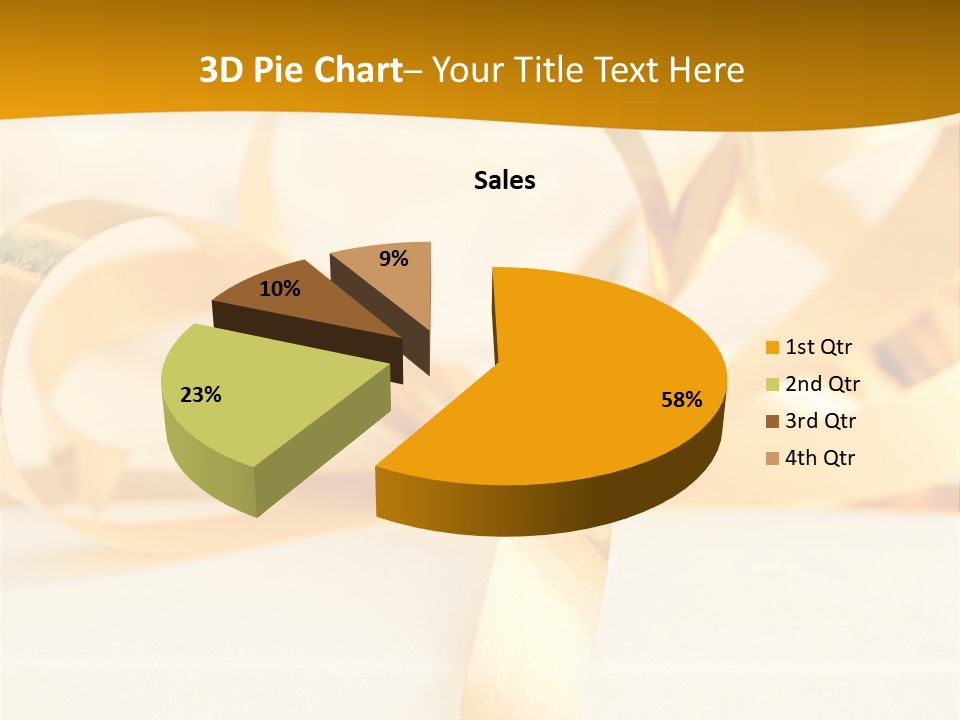 Gold Wedding Decorated PowerPoint Template