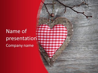 Valentine Love Textile PowerPoint Template