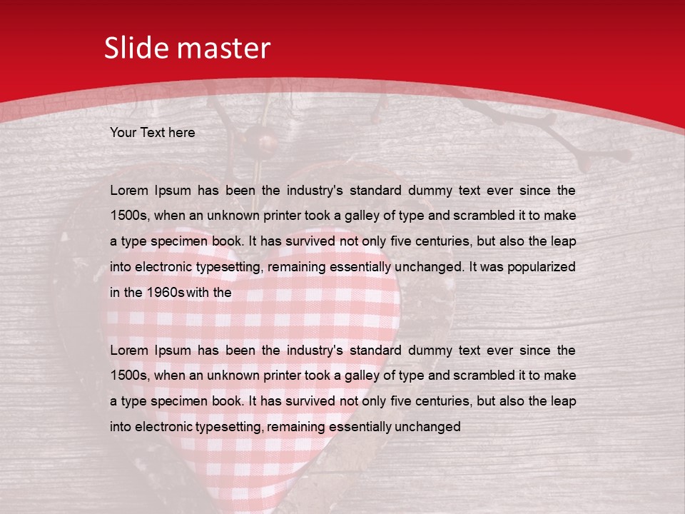 Valentine Love Textile PowerPoint Template