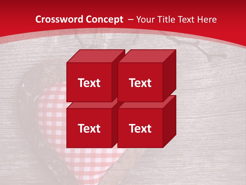 Valentine Love Textile PowerPoint Template