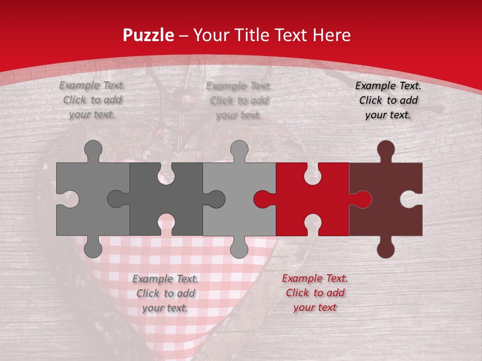 Valentine Love Textile PowerPoint Template