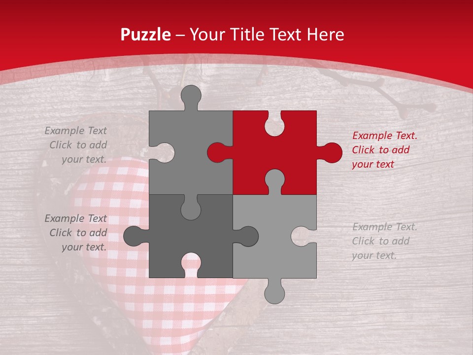 Valentine Love Textile PowerPoint Template